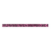 Roze leopard Animal Print Satijnen Lint (Voorkant)