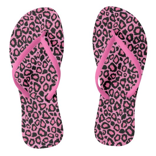 Roze leopard Animal Print Teenslippers (Voetbed)