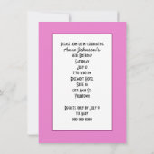 Roze Leopard Bont 16e Verjaardag Kaart (Achterkant)