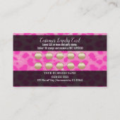 Roze Leopard Cheetah Gold Glitter Klantenbinding Klantenkaartje (Achterkant)