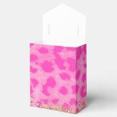 Roze leopard Cheetah print Gold Glitter Monogram Bedankdoosjes (Geopend)