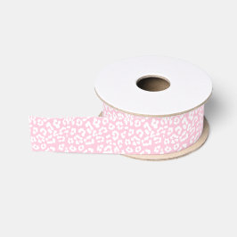 Roze leopard Cheetah Print Grosgrain Lint