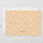 Roze Leopard Fotouitnodiging Kaart (Achterkant)