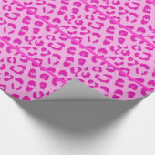 Roze leopard Fur Pattern Cadeaupapier (Hoek)
