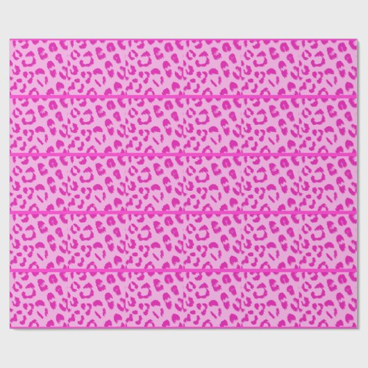 Roze leopard Fur Pattern Cadeaupapier (Vlak)