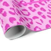 Roze leopard Fur Pattern Cadeaupapier (Rol Hoek)