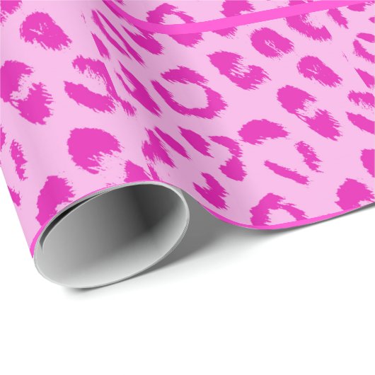 Roze leopard Fur Pattern Cadeaupapier (Rol Hoek)