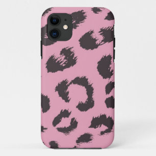 Roze leopard Fur Pattern iPhone 11 Hoesje
