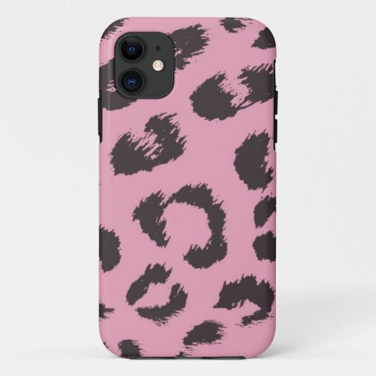 Roze leopard Fur Pattern Case-Mate iPhone Case (Achterkant)