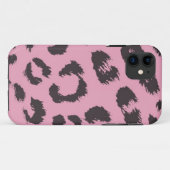 Roze leopard Fur Pattern Case-Mate iPhone Case (Achterkant (horizontaal))