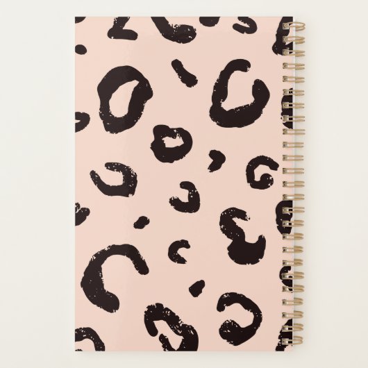  Roze Leopard Goud Lijst Planner (Achterkant)