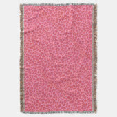 Roze leopard huid Throw Blanket Deken (Voorkant Verticaal)