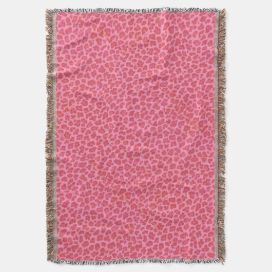 Roze leopard huid Throw Blanket Deken (Voorkant Verticaal)