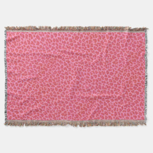 Roze leopard huid Throw Blanket Deken