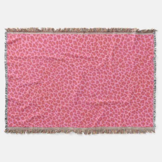 Roze leopard huid Throw Blanket Deken (Voorkant)
