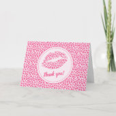 Roze Leopard Kiss - Dank je Kaart (Voorkant)
