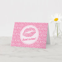 Roze leopard Kiss - Sweet Sixteen Birthday