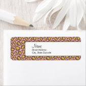 Roze leopard-logo etiket (Insitu)