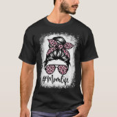 Roze leopard mam Life Bleken Moederdag T-shirt (Voorkant)