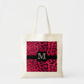 Roze leopard Monogram Tote Bag (Voorkant)
