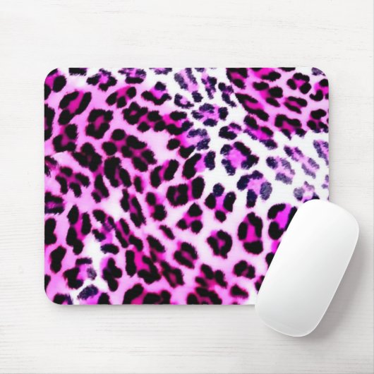 roze leopard muismat (Met muis)