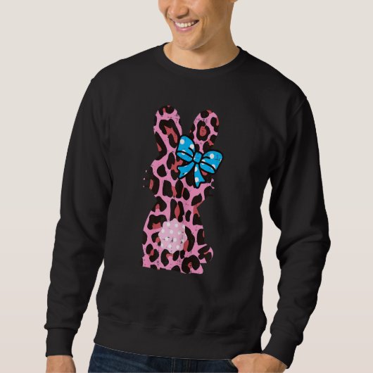 Roze leopard Paasbroodjes Trui (Voorkant)