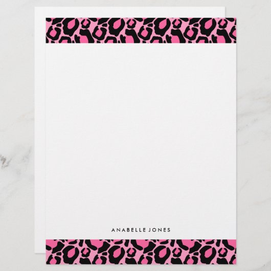 Roze leopard Pattern (Voorkant / Achterkant)
