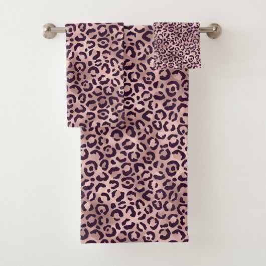 Roze leopard Pattern Bad Handdoek (Insitu)
