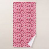 Roze leopard Pattern Badhanddoek (Badhanddoek)
