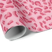 Roze leopard Pattern Cadeaupapier (Rol Hoek)