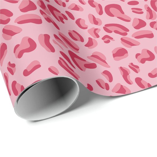 Roze leopard Pattern Cadeaupapier (Rol Hoek)