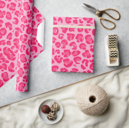 Roze leopard Pattern Cadeaupapier