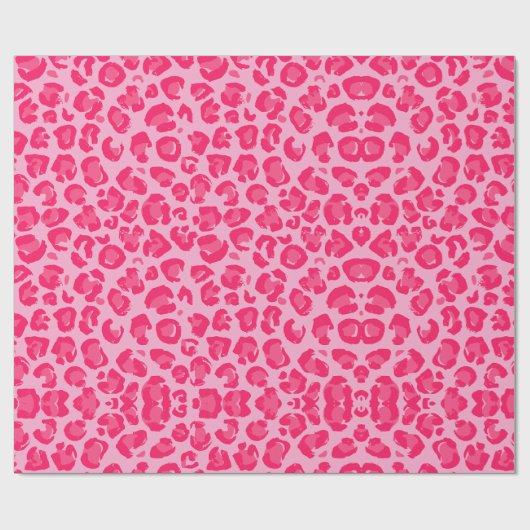 Roze leopard Pattern Cadeaupapier (Vlak)