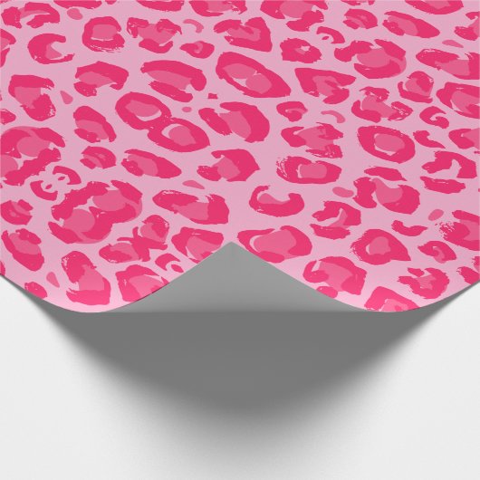 Roze leopard Pattern Cadeaupapier (Hoek)