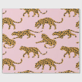 Roze leopard Pattern Cadeaupapier (Vlak)