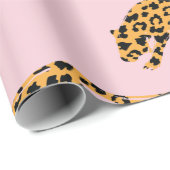 Roze leopard Pattern Cadeaupapier (Rol Hoek)