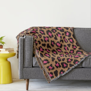 Roze leopard Pattern Deken