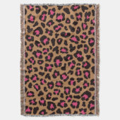 Roze leopard Pattern Deken (Voorkant Verticaal)