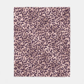 Roze leopard Pattern Fleece Deken (Voorkant)