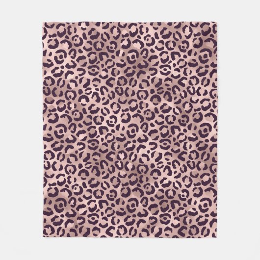 Roze leopard Pattern Fleece Deken (Voorkant)