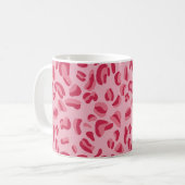 Roze leopard Pattern Koffiemok (Voorkant links)