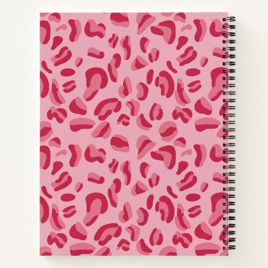 Roze leopard Pattern Notitieboek (Achterkant)