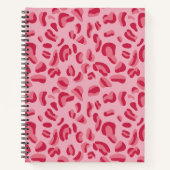 Roze leopard Pattern Notitieboek (Voorkant)