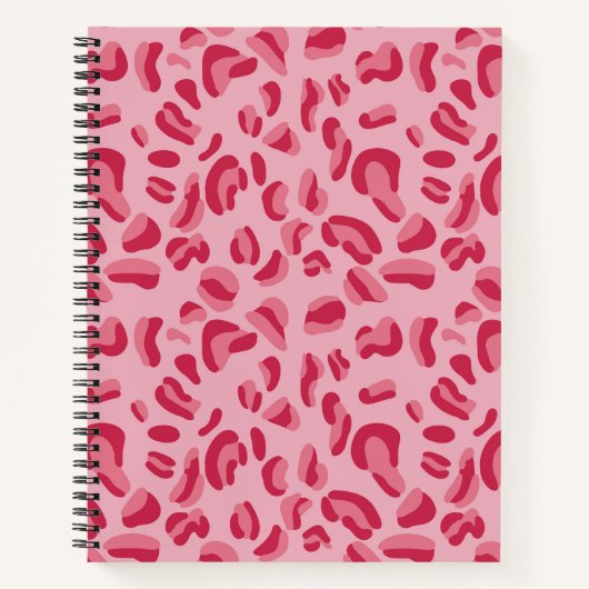 Roze leopard Pattern Notitieboek (Voorkant)