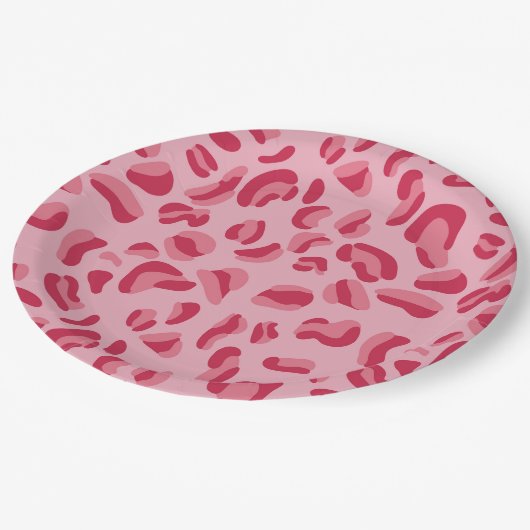 Roze leopard Pattern Papieren Bordje (Gekanteld)