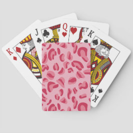 Roze leopard Pattern Pokerkaarten