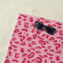 Roze leopard Pattern Strandlaken