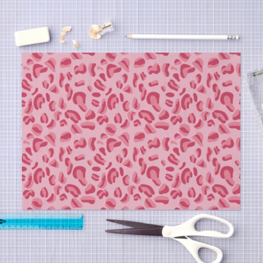 Roze leopard Pattern Tissuepapier (Craft)