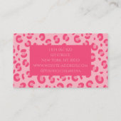 Roze leopard Pattern Visitekaartje (Achterkant)