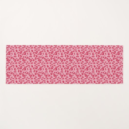 Roze leopard Pattern Yogamat (Voorkant (horizontaal))